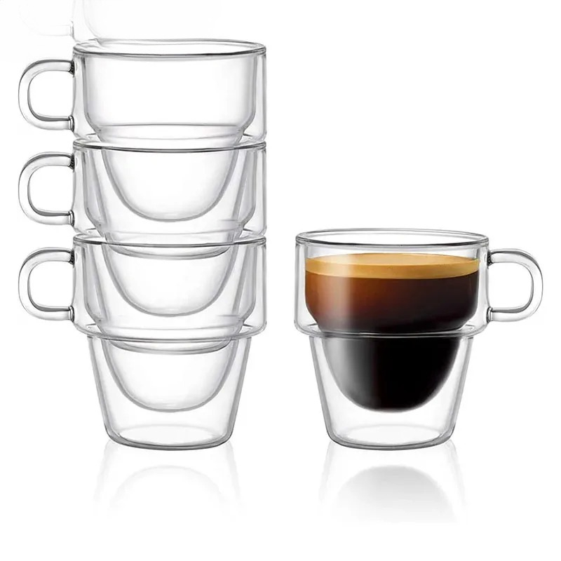 FOME 2/4pcs Double Wall Insula - Espresso Shot Glass ulasan dan harga